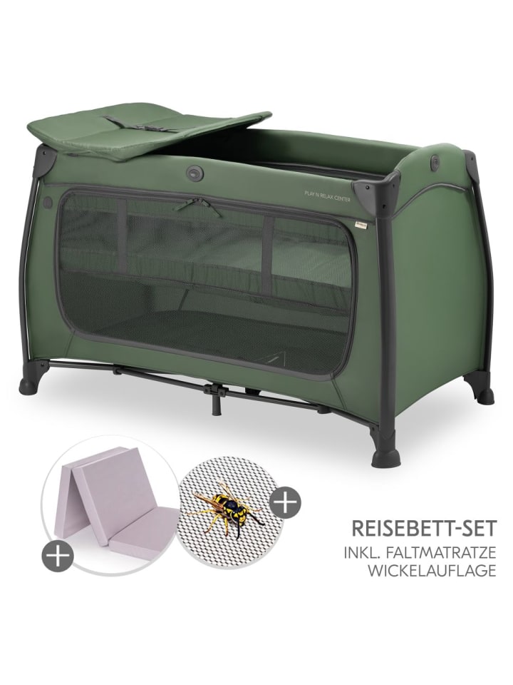 Hauck Reisebett Sparset Play'n Relax Center inkl. Komfort in gruen günstig kaufen onesize