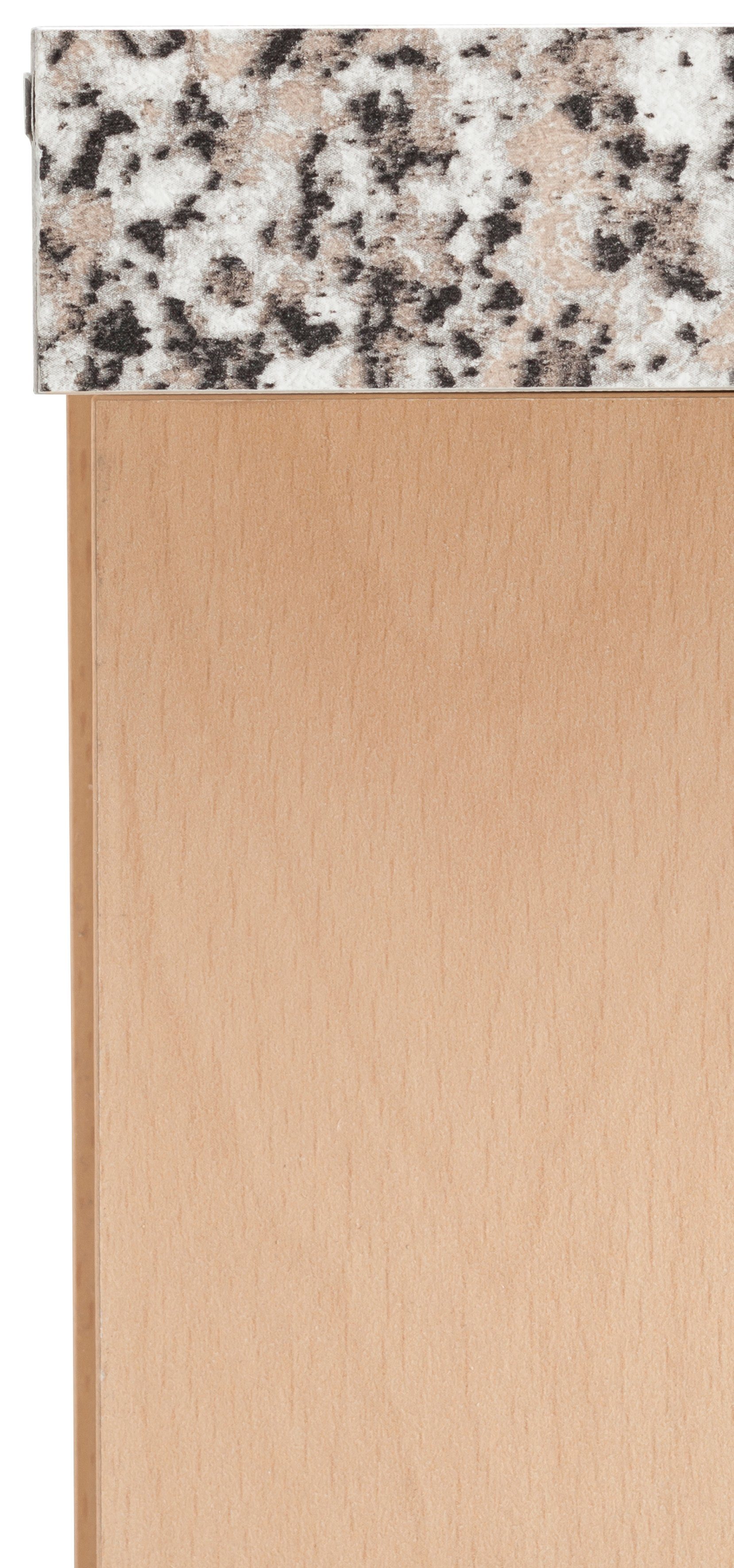 wiho Küchen Küche Kiel, Breite 190 cm mit 28 mm starker Arbeitsplatte, Tiefe 50 cm