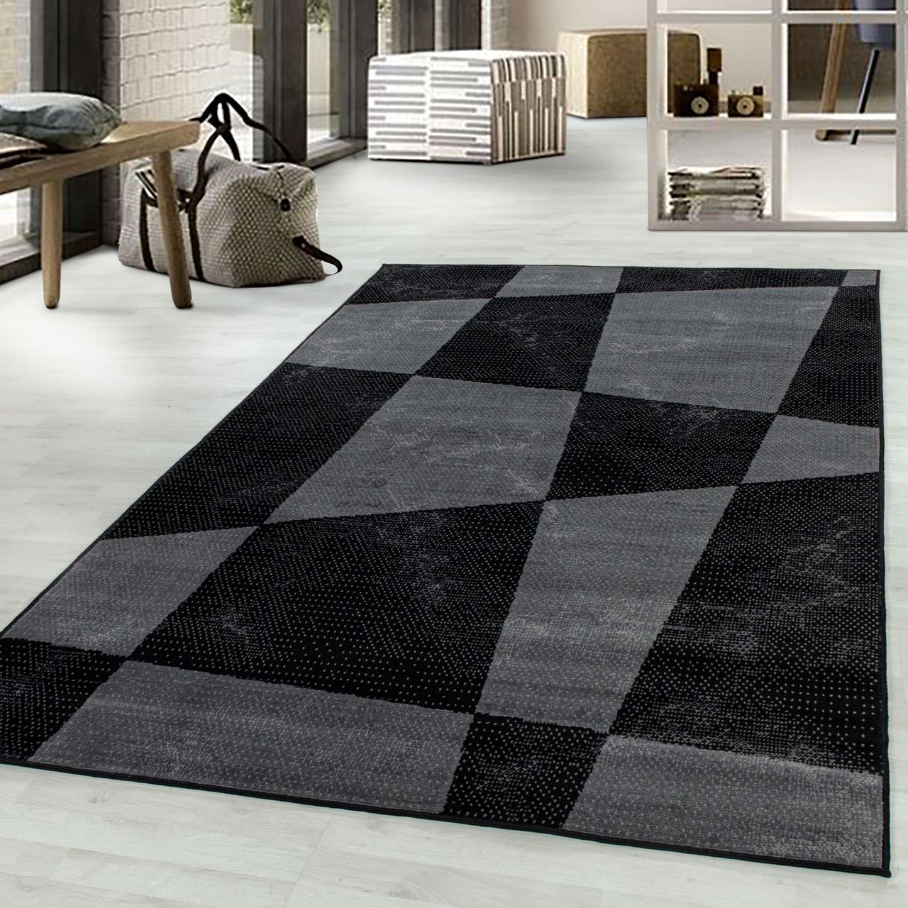 Ayyildiz Teppich, BASE 2830, BLACK, 160 x 230 cm