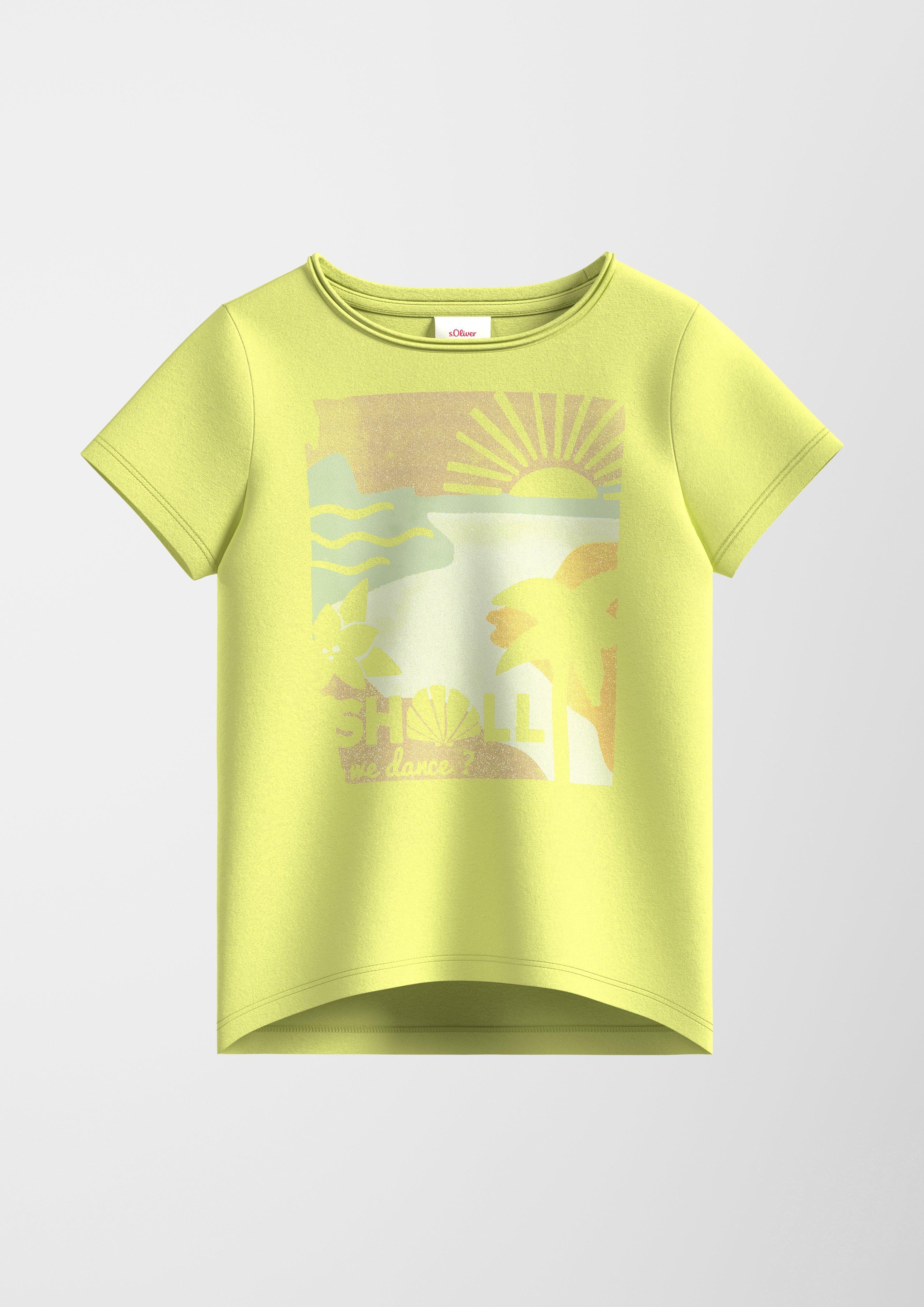 Baumwollshirt mit Glitzerprint  2131420-7016