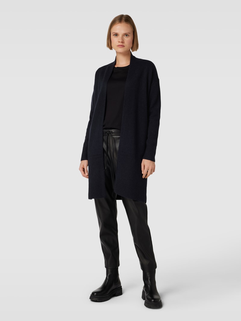 Strickcardigan mit offener Vorderseite in dunkelblau