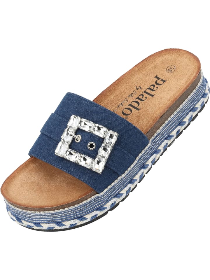 palado Plateau-Pantoletten in jeans günstig kaufen