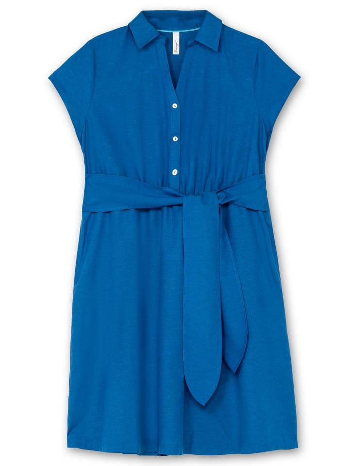 sheego Blusenkleid in kobalt günstig kaufen