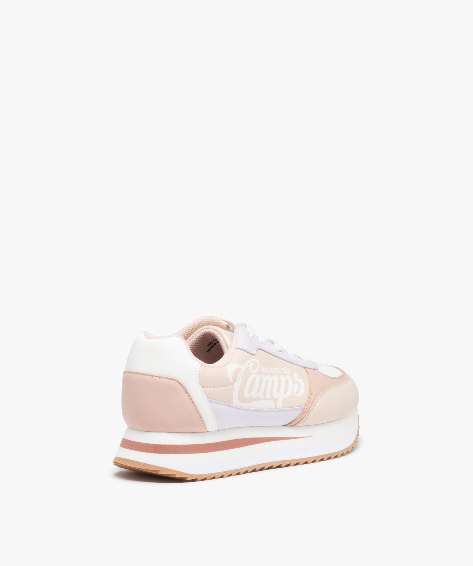 Baskets fille retro running plateforme – Camps United rose | GEMO