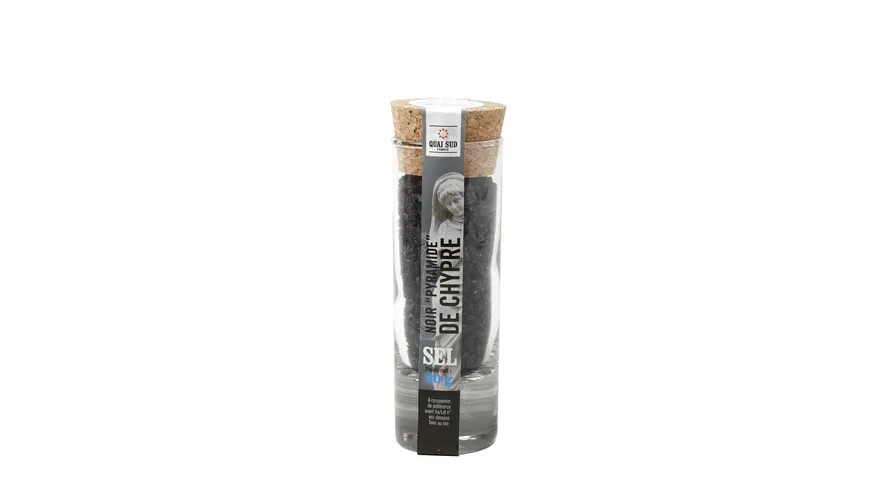 Quai Sud Zypern schwarze Salzkristalle im Shotglas 60 g