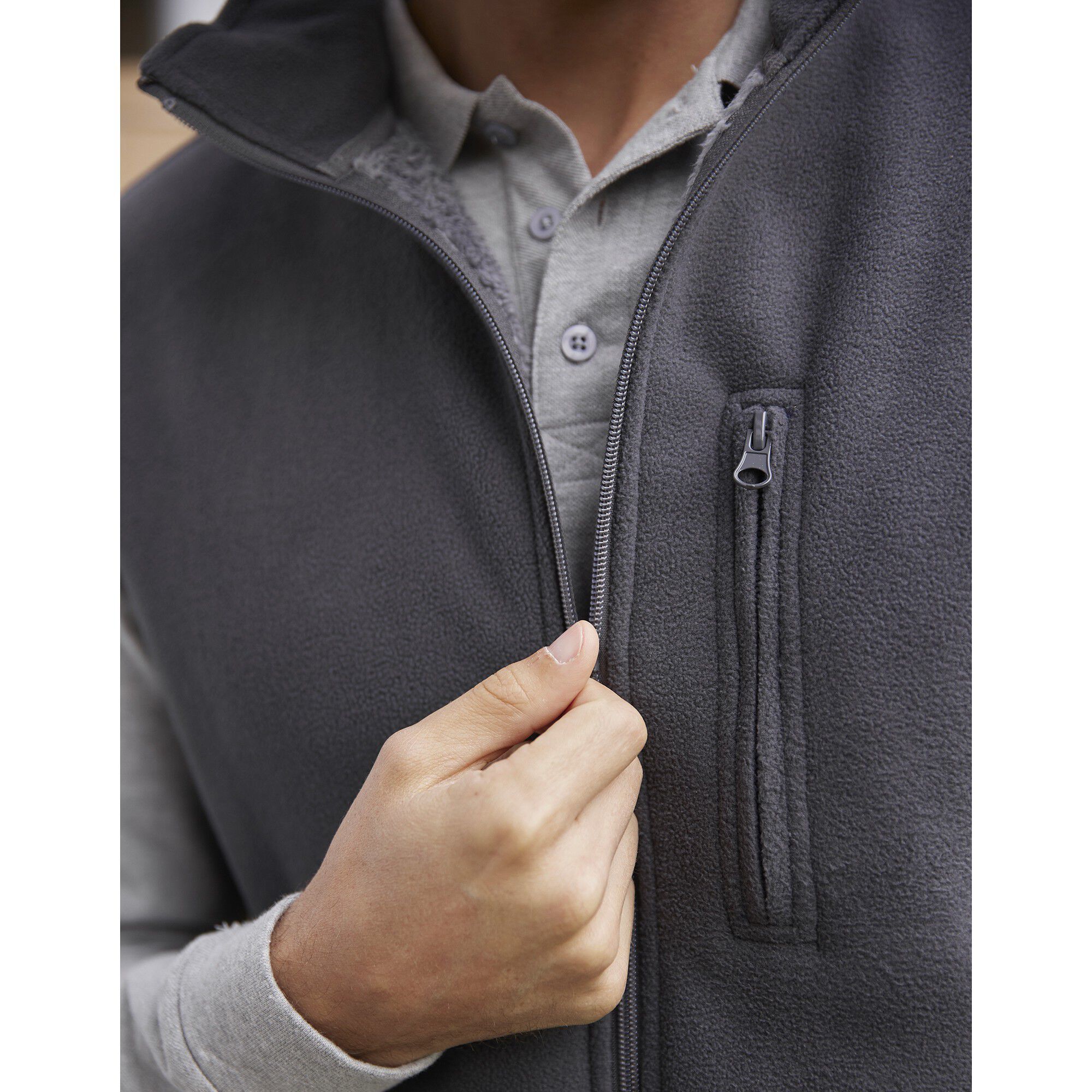 Veste polaire zippée sans manches