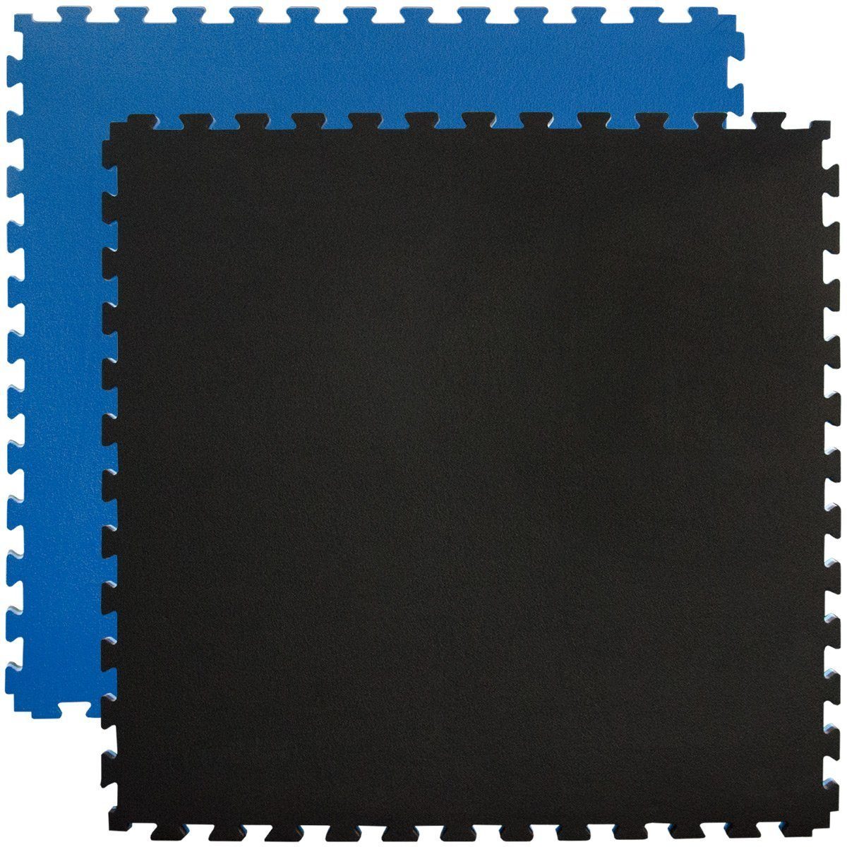 eyepower Fitnessmatte Bodenschutz-Matte 90x90cm Trainingsmatte Puzzle, Fitnessmatte Schwarz Blau