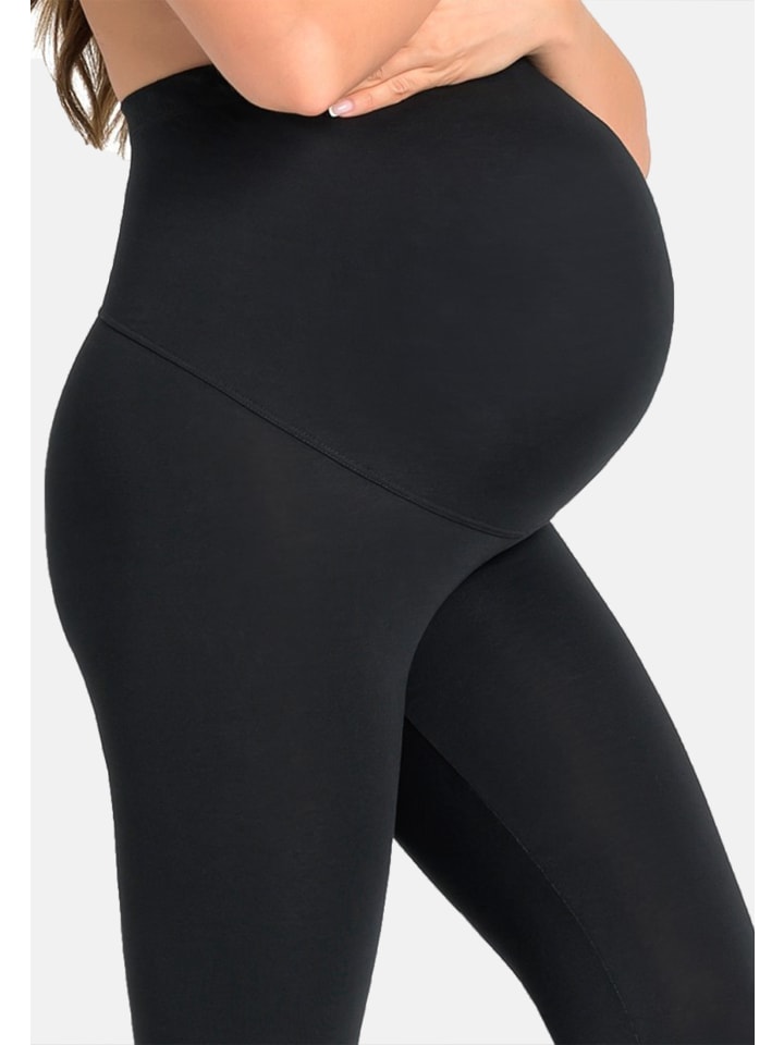 Teyli Schwangerschaftsleggings aus Baumwolle Ginna in schwarz günstig kaufen
