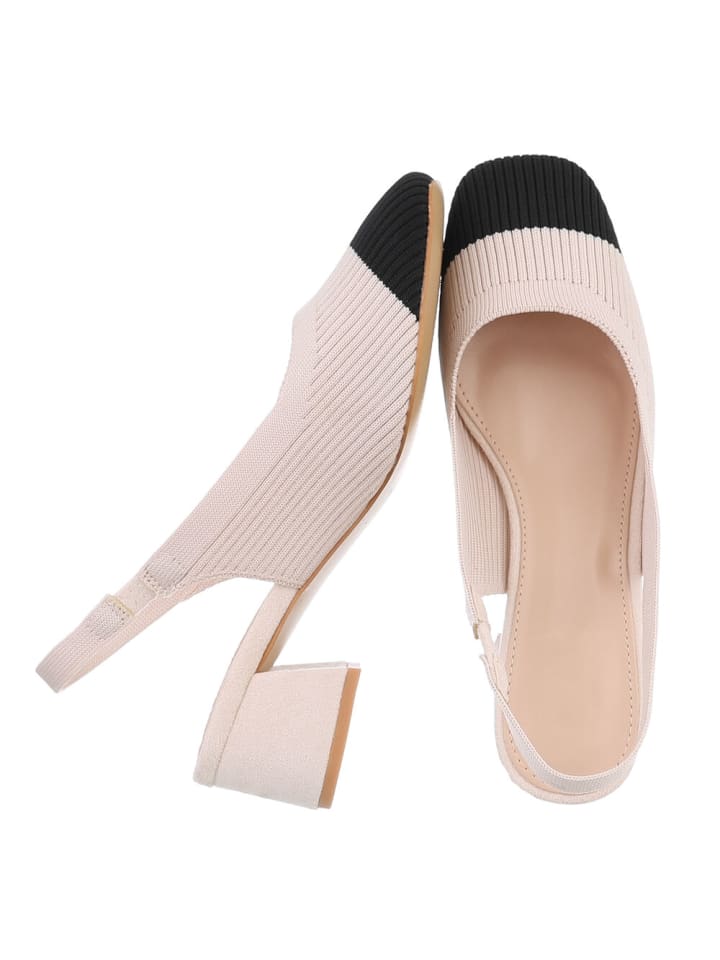 Ital-Design High Heel in Beige und Schwarz günstig kaufen