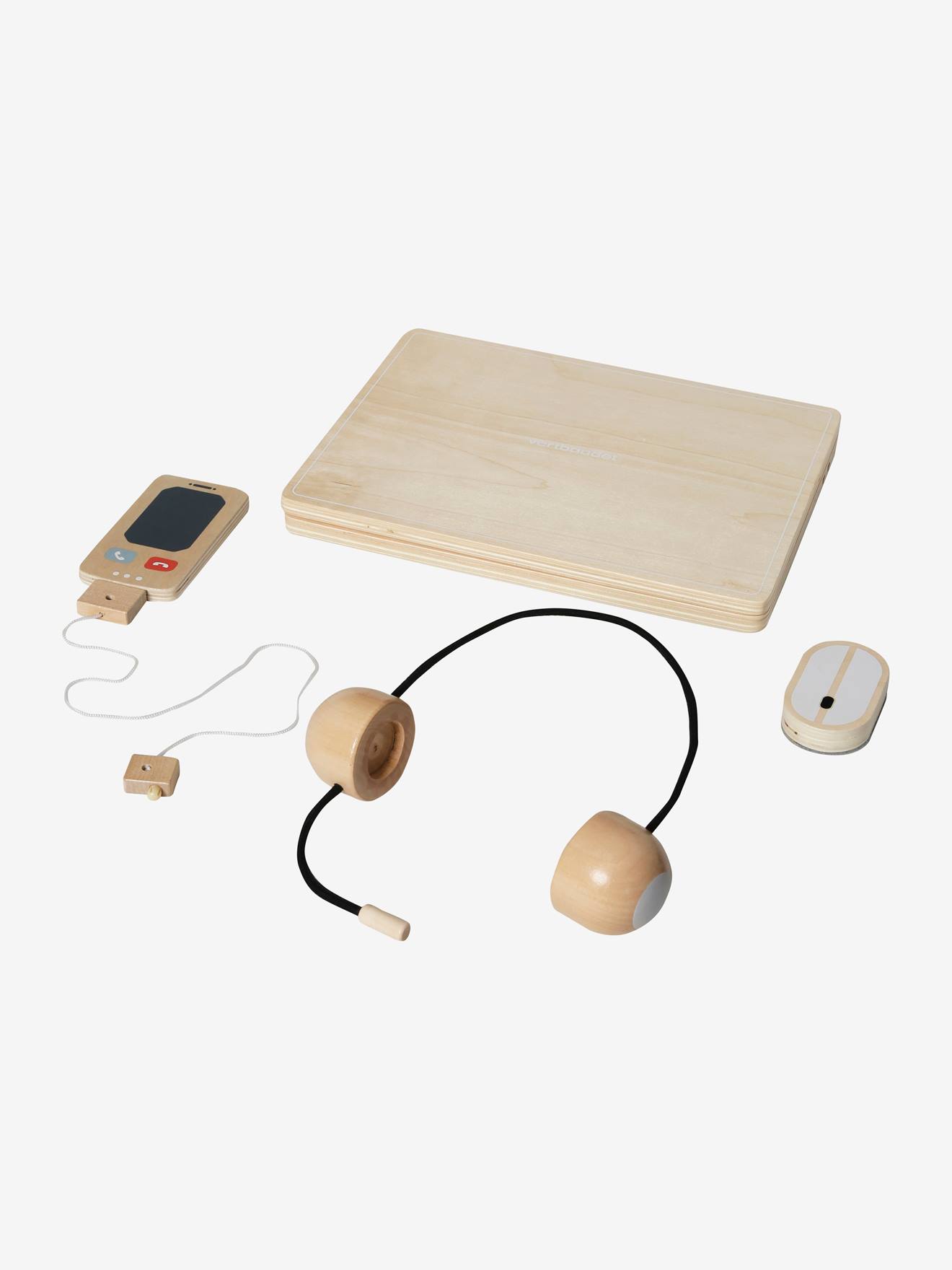Vertbaudet Homeoffice-Set, Holz FSC - mehrfarbig