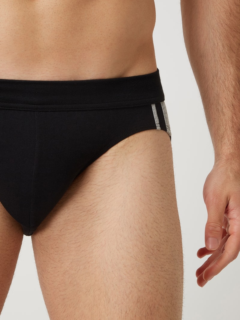 Slip mit Stretch-Anteil im 3er-Pack in marineblau