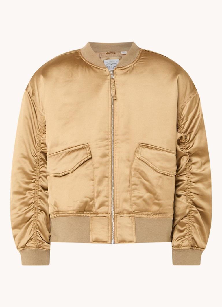 Jachetă bomber Levi's Andy din satin matlasat, cu buzunare cu clapă.