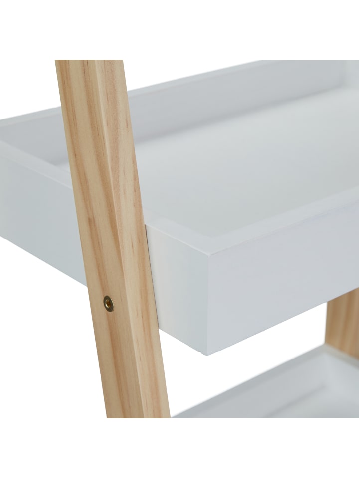 relaxdays Badregal in Weiß/Natur - (B)34,5 x (H)98,5 x (T)36 cm günstig kaufen onesize