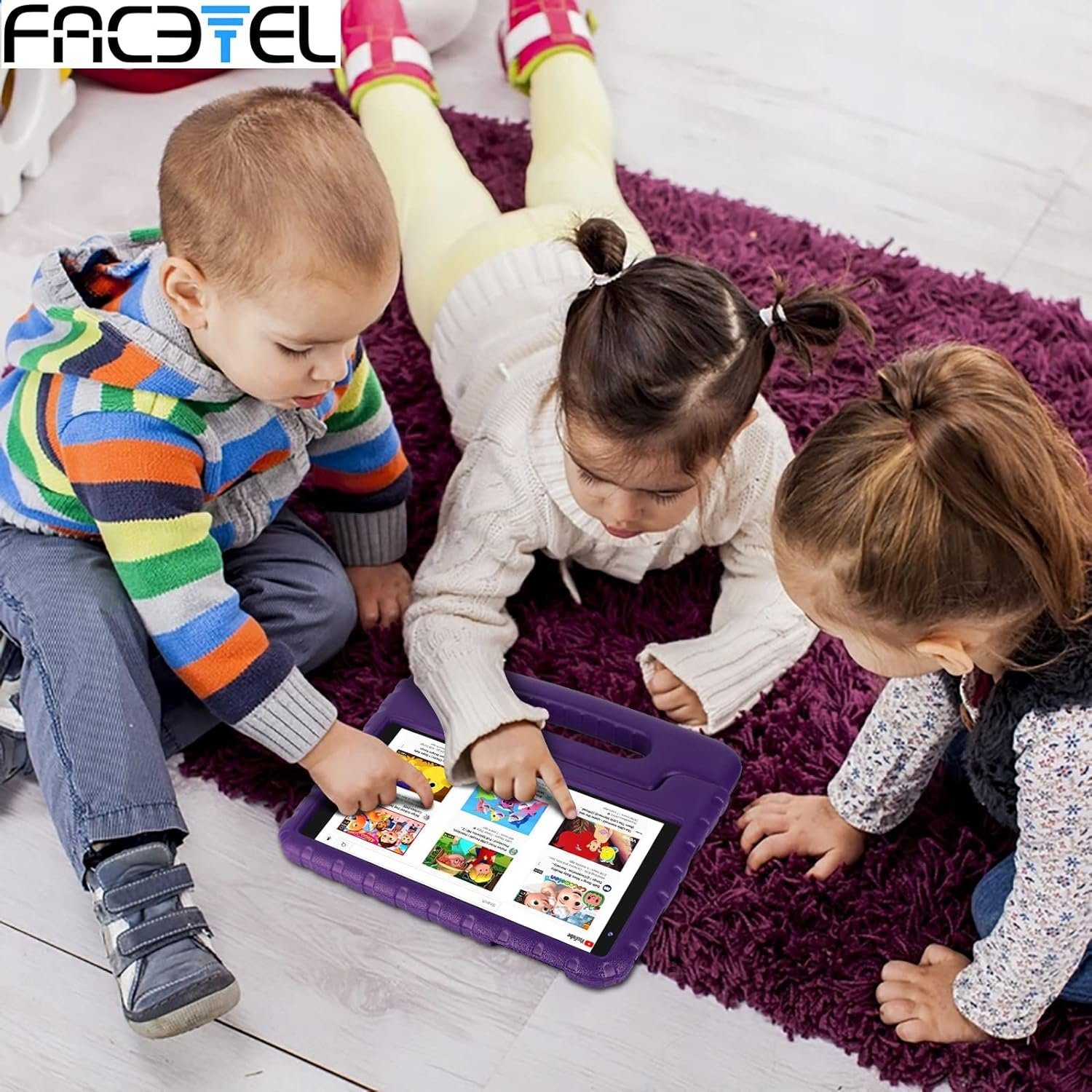 FACETEL Kids Tablet mit Quad Core, Play Store, FACETEL Augenschutz Tablet (8