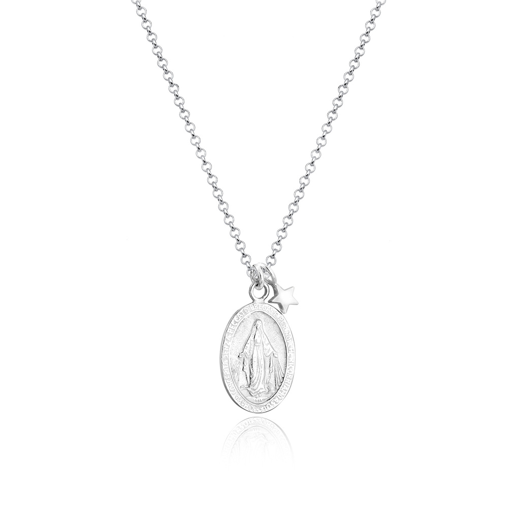Elli Elli Collier Femme Pendentif Image de la Marianne Unie en Argent Sterling 925 Bijoux
