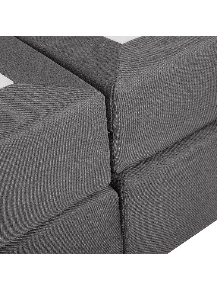 Beliani Doppelbett PRESIDENT in Grau/Silber - (W) 190 x (H) 90 x (L) 210 cm günstig kaufen onesize