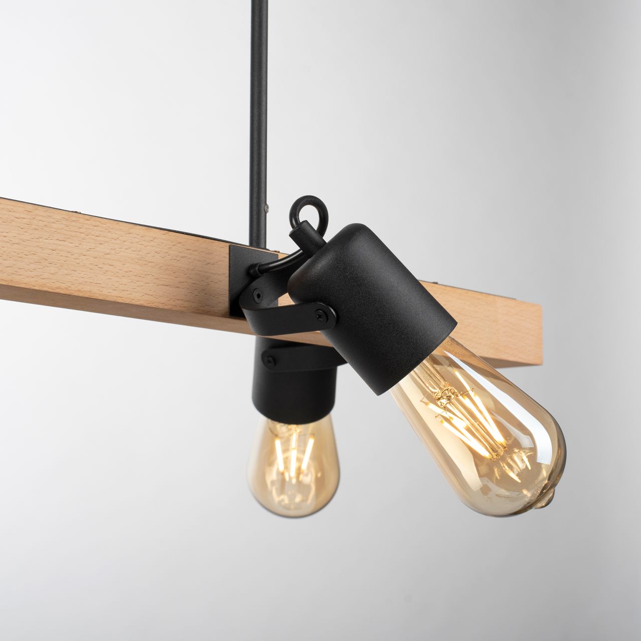 JUST LIGHT LeuchtenDirekt CANOP, Pendelleuchte 4-flammig, E27 Leuchtmittel a. max. 60Watt, Materialmix