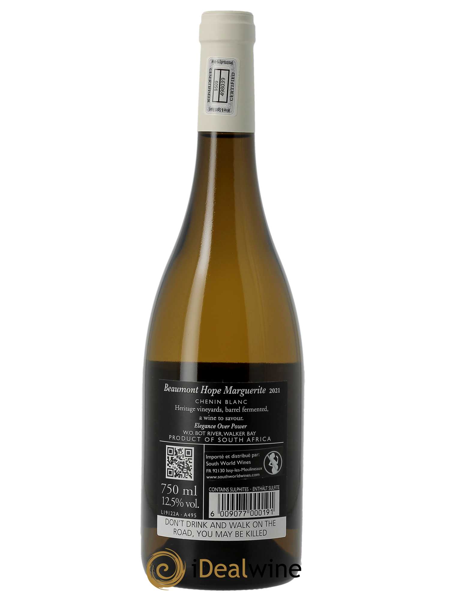Western Cape Beaumont Family Wines Hope Marguerite Chenin blanc  2021 - Lot de 1 Bouteille