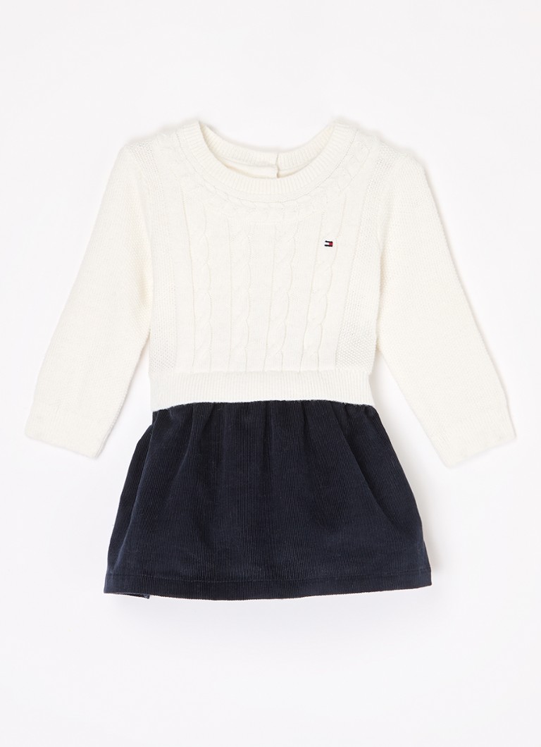 Vestido suéter Tommy Hilfiger com tranças em mistura de lã