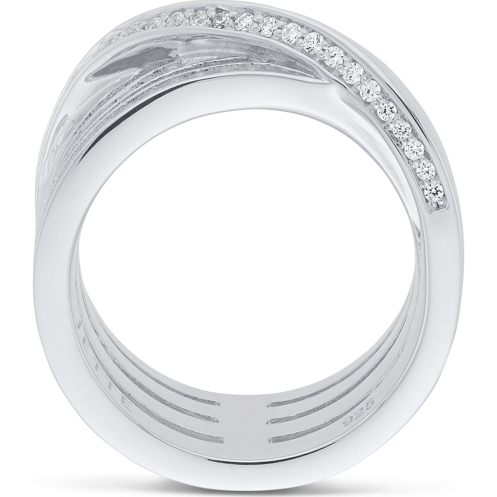 Jette Bague pour femme 925 Argent rhodié argent Bague