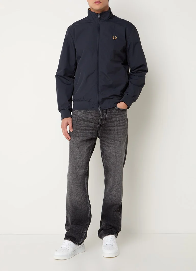 Fred Perry The Brentham windbreaker with stand-up collar and logo embroidery