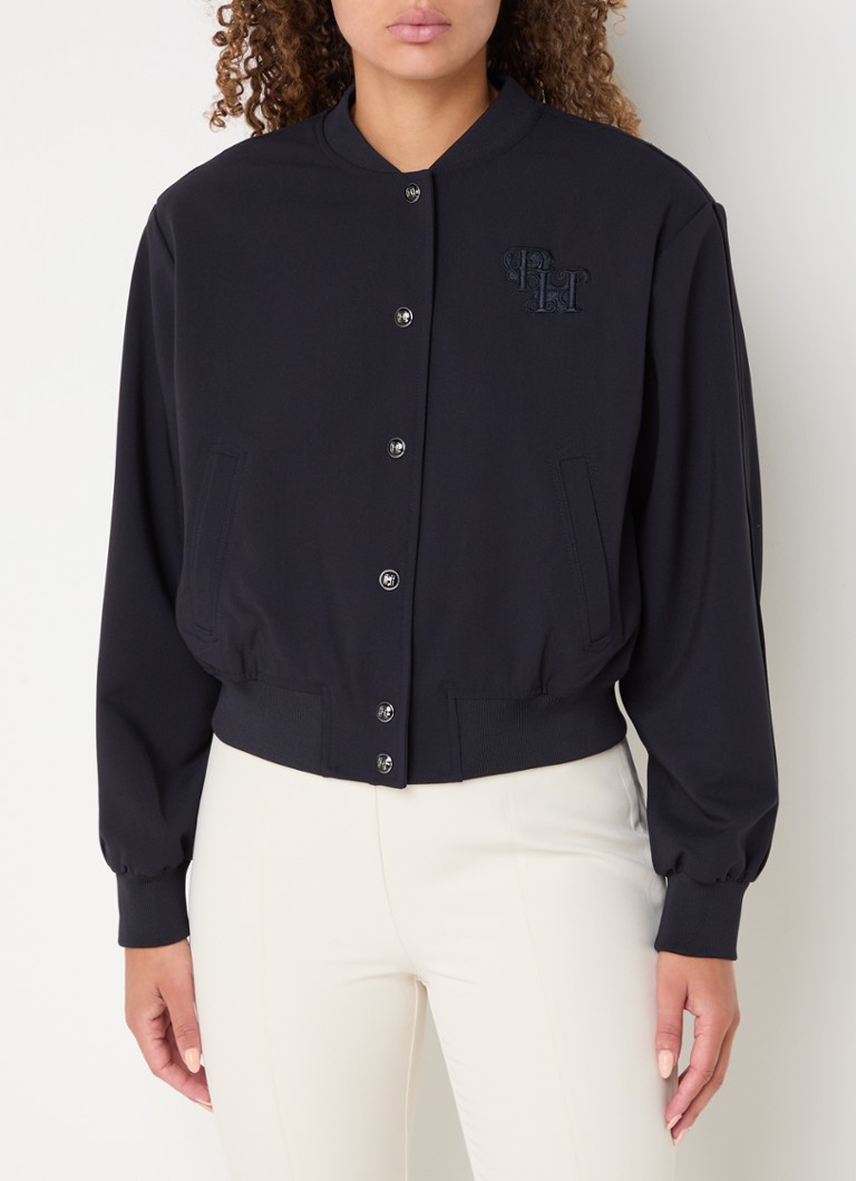 Giacca bomber Fifth House modello Cora con spalline e logo