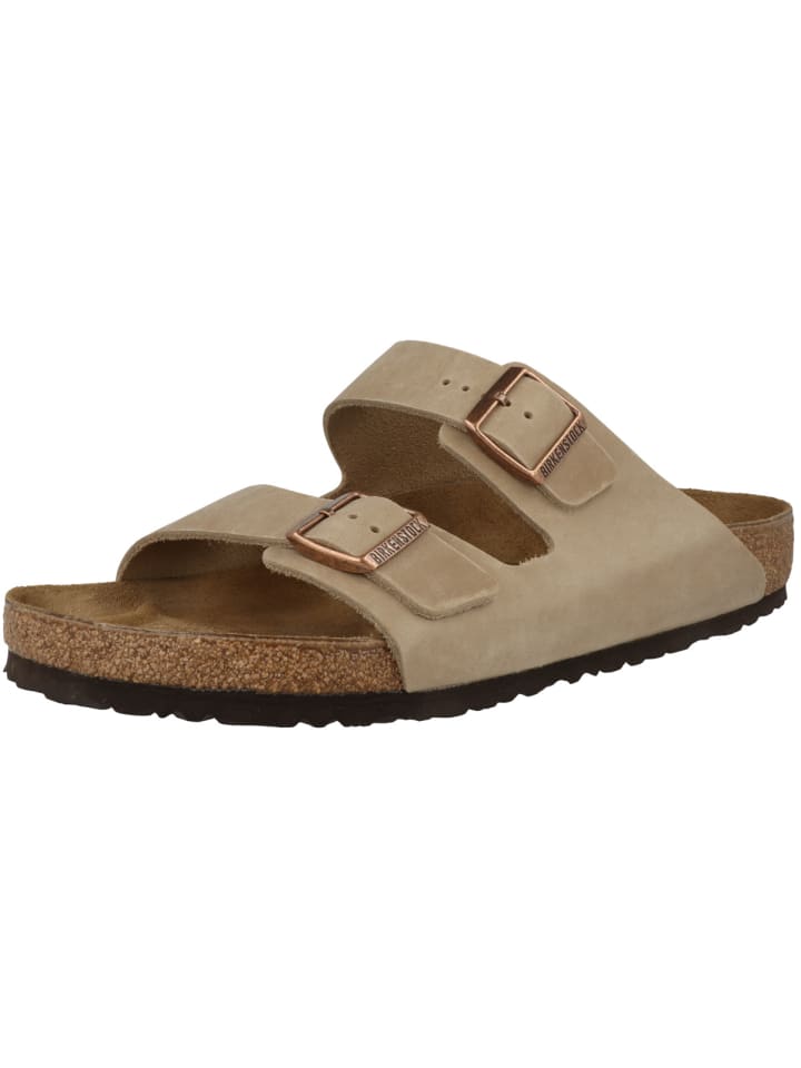 Birkenstock Sandale Arizona Nubukleder schmal in braun günstig kaufen