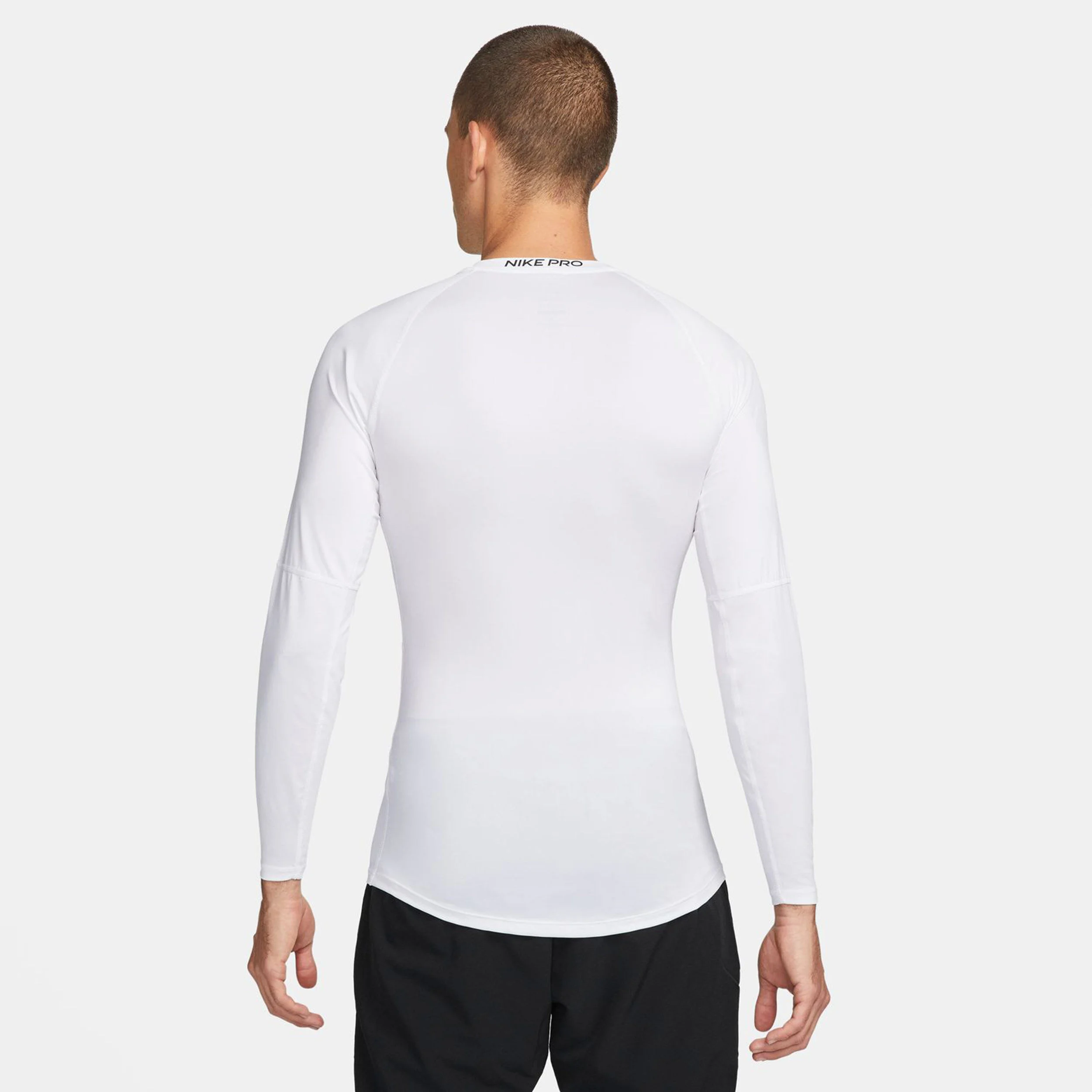 Dri-Fit Pro Tight Fitness Longsleeve Herren - Weiß, Schwarz