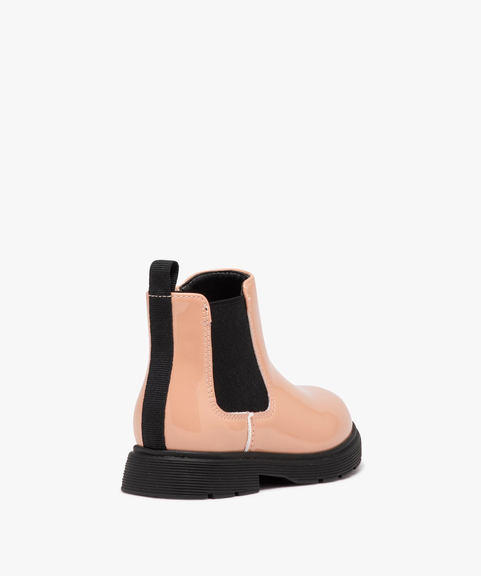 Bottes fille Chelsea vernies à zip rose | GEMO