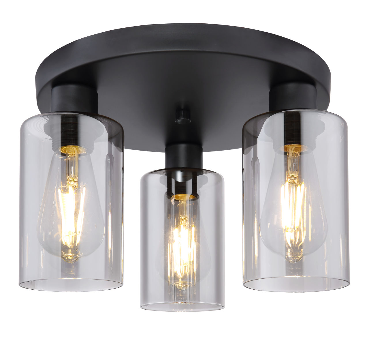 Globo Lighting - HADERA - Deckenleuchte Metall schwarz matt, 3x E27