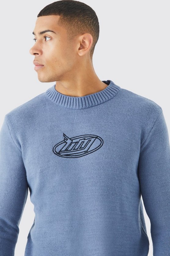 Recycelter Pullover mit B&M Stickerei