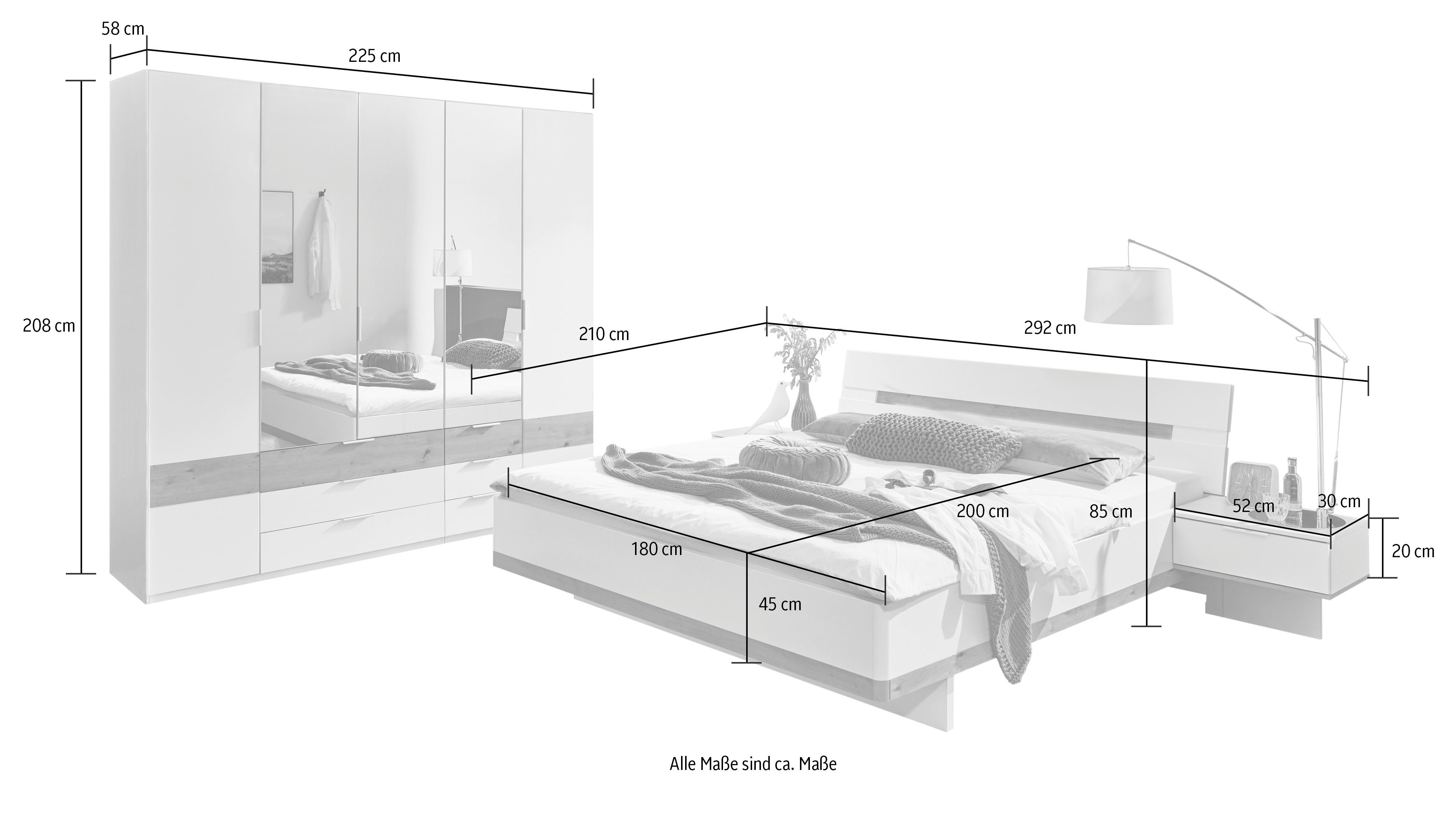 Wimex Komplettschlafzimmer Gibraltar, (4-St)