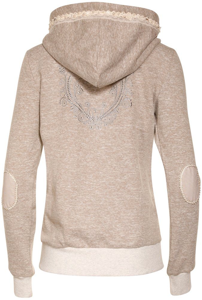 MarJo Strickjacke Mädchen Hoodie 'Fabrice-Binja', Creme