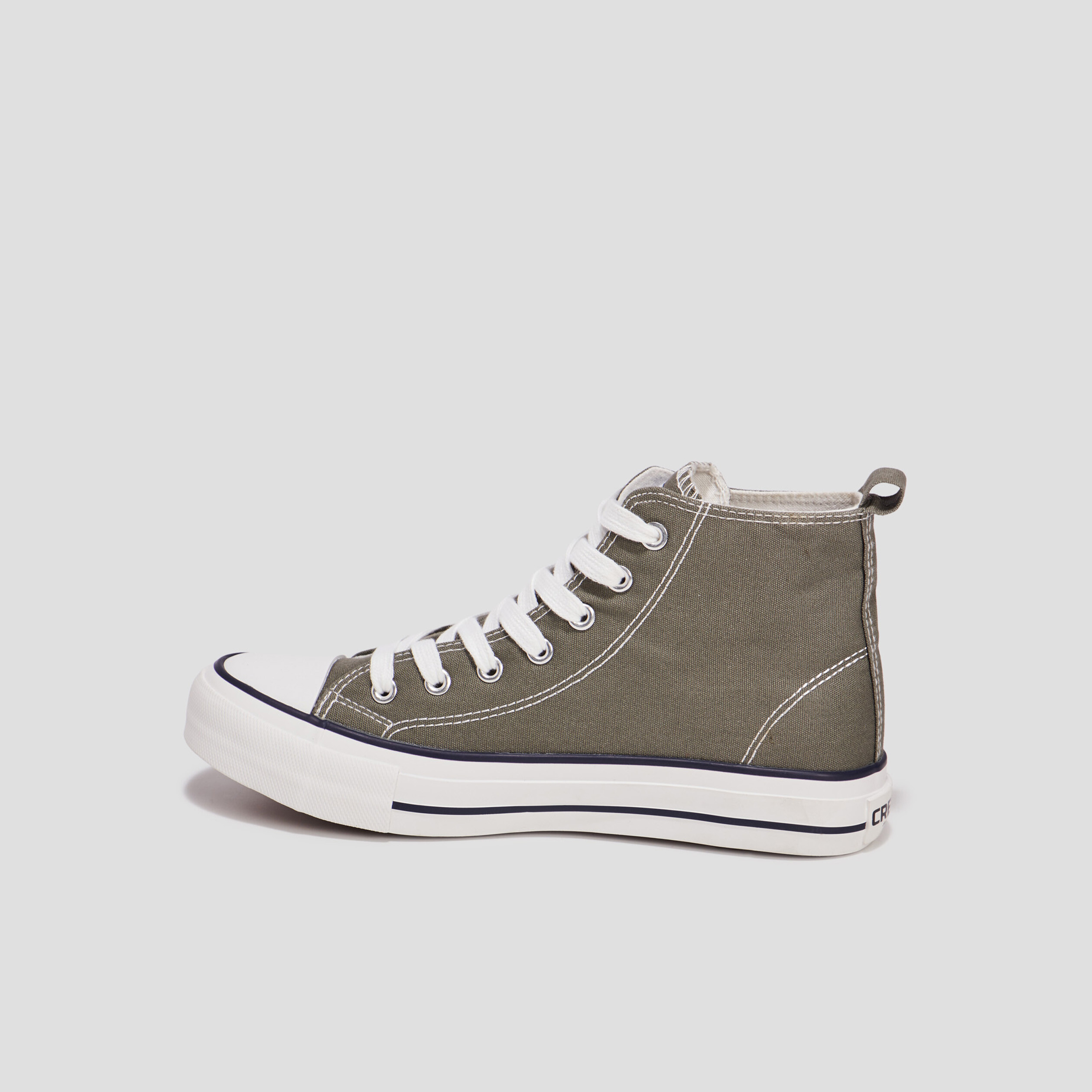 Baskets montantes en toile Creeks vert kaki femme | La Halle
