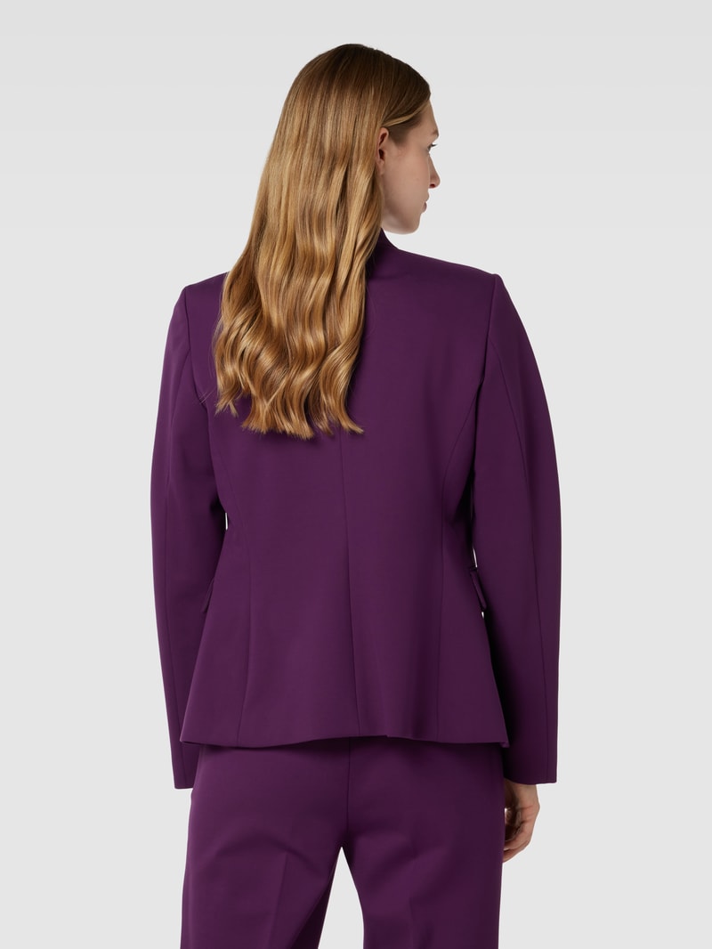 Blazer mit Pattentaschen in aubergine
