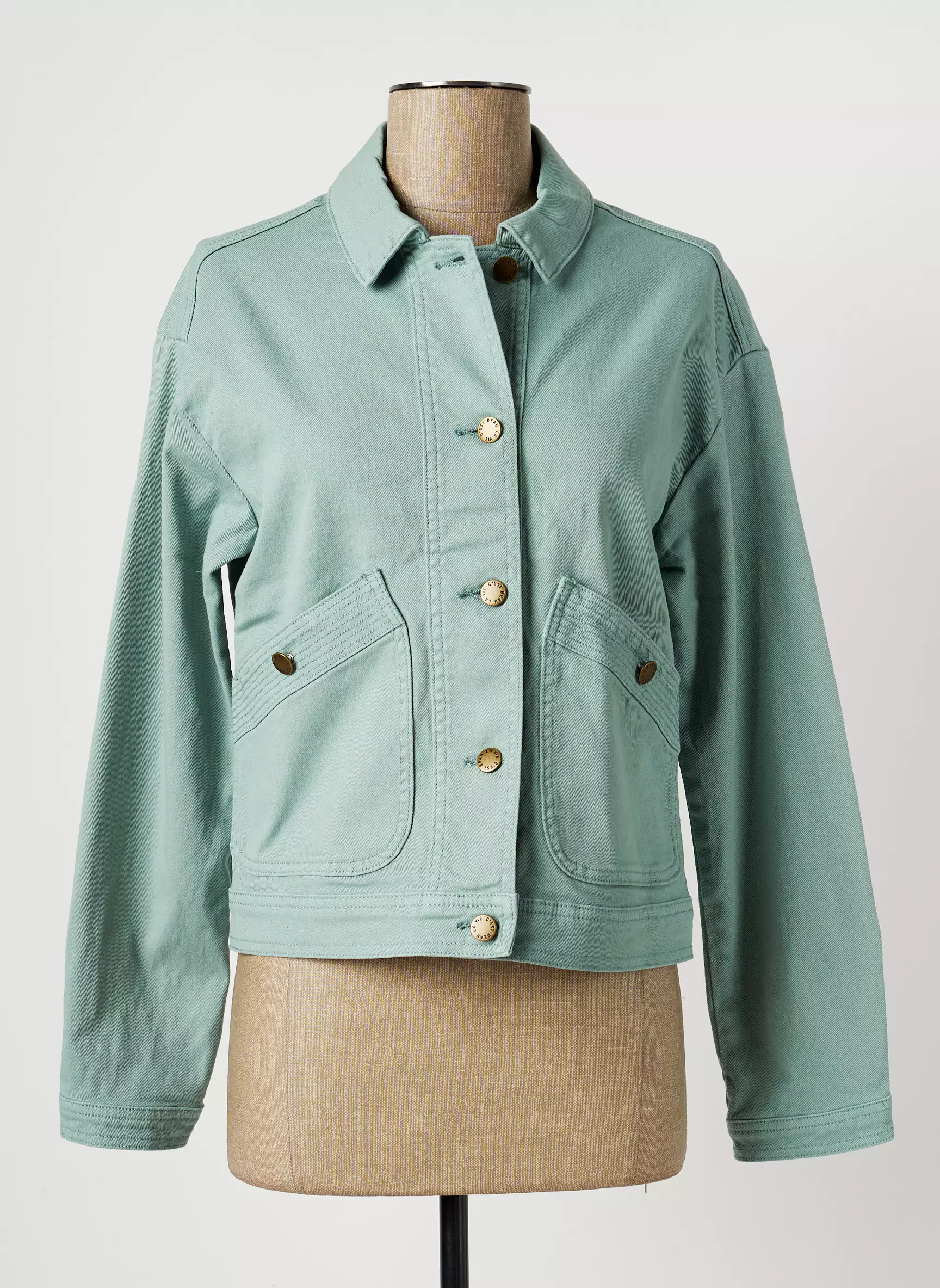 C Est Beau La Vie Vestecasual Femme couleur vert