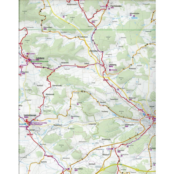 Radwanderkarte Romantisches Franken 1:60 000 - Fahrradkarte