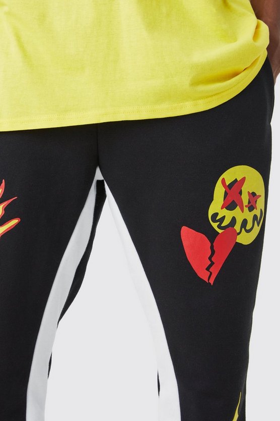 Jogginghose mit Drip Face Print