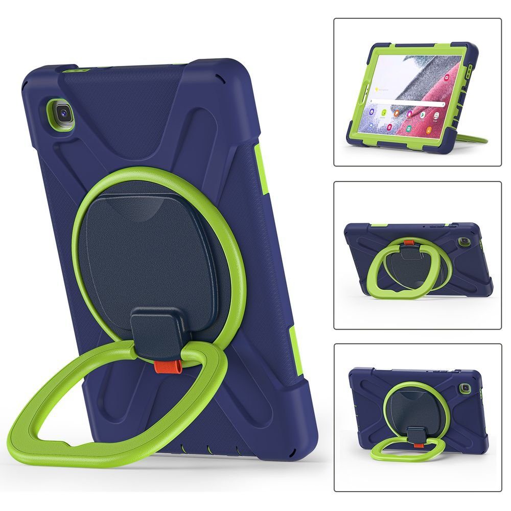 Wigento Tablet-Hülle Für Samsung Galaxy Tab A7 Lite T220 Hybrid Outdoor Schutzhülle Blau