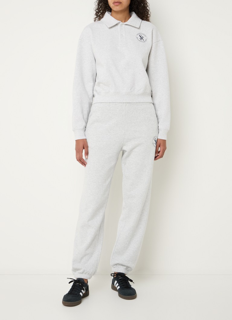 Sporty & Rich Sweater with logo and polo collar