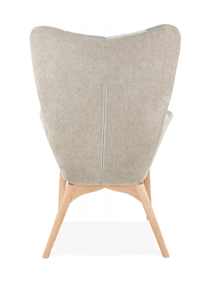 KADIMA DESIGN Lounge Stuhl DAMIAN | Patchwork Sessel mit Eichenholz Beinen günstig kaufen onesize