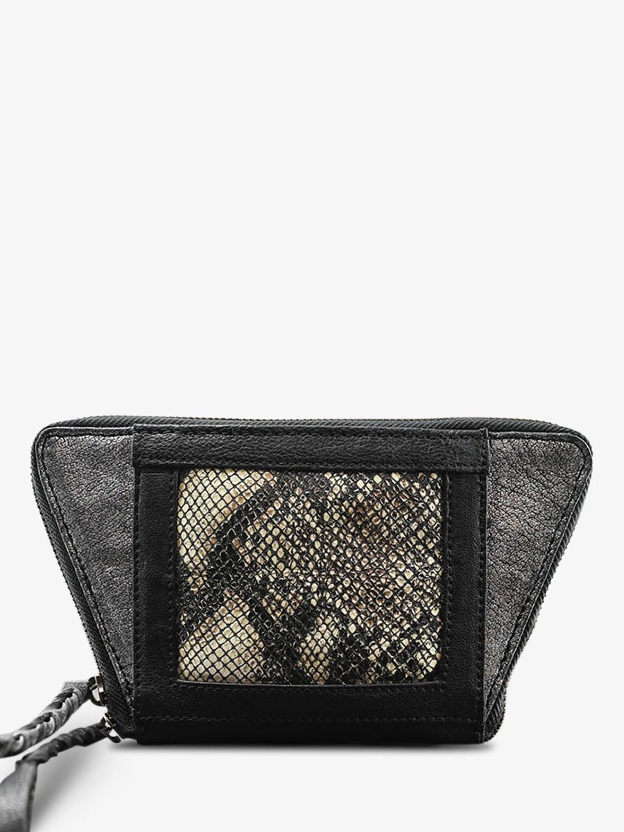LePortefeuille Emma Python - Argenté / Noir