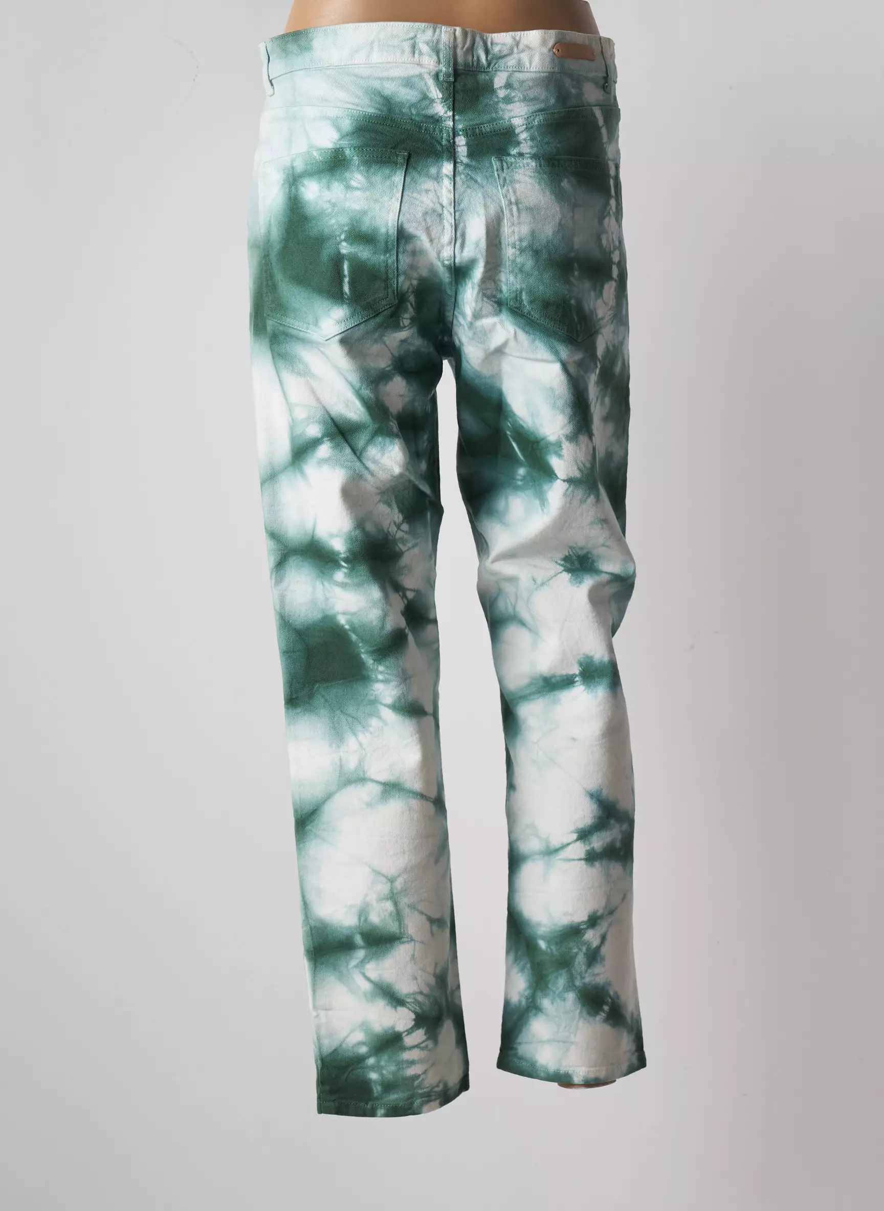 Atelier Boheme Jeans Coupe Droite Femme couleur vert
