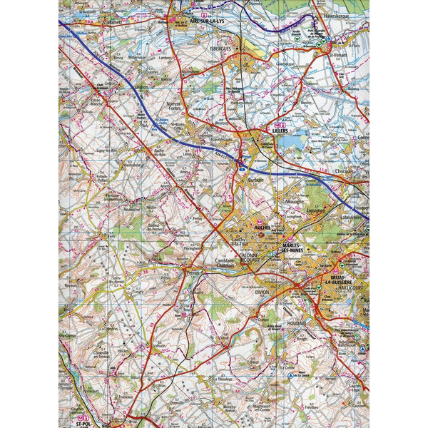 Lille.Calais Le Touquet-Paris-Plage 1:100 000 - Karte