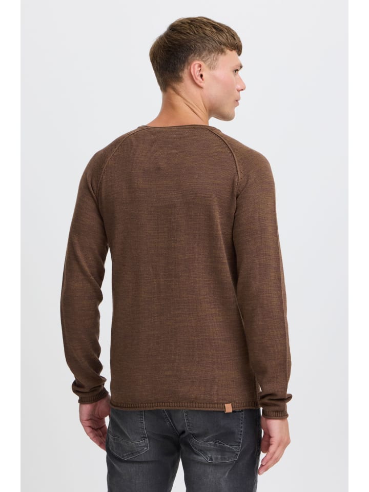 BLEND Strickpullover BHDan 20700587ME Strickpullover mit aufgerollten Säumen in Braun günstig kaufen