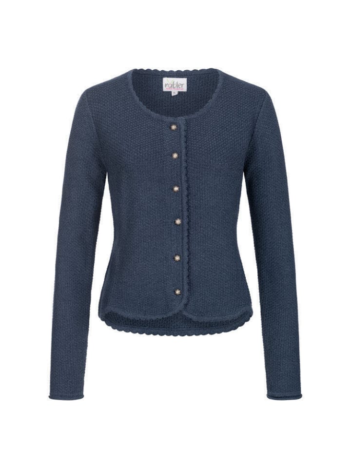 Nübler Strickjacke Langarm Yvonne in Blau günstig kaufen