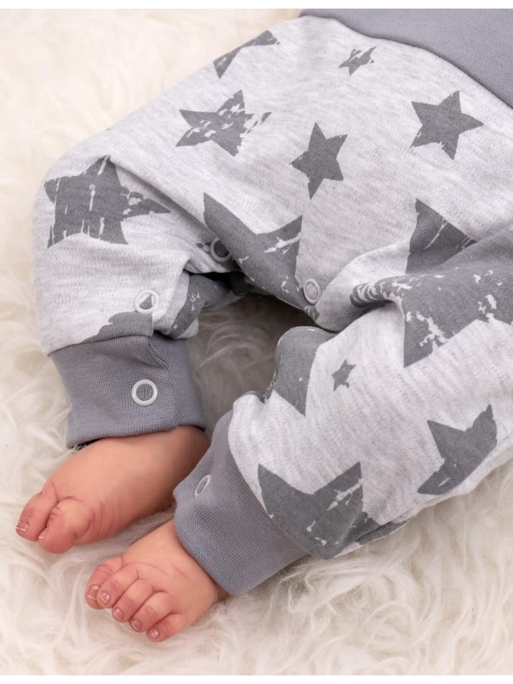 Baby Sweets 2tlg Set Strampler   Halstuch Lieblingsstücke Sterne in grau hellgrau günstig kaufen