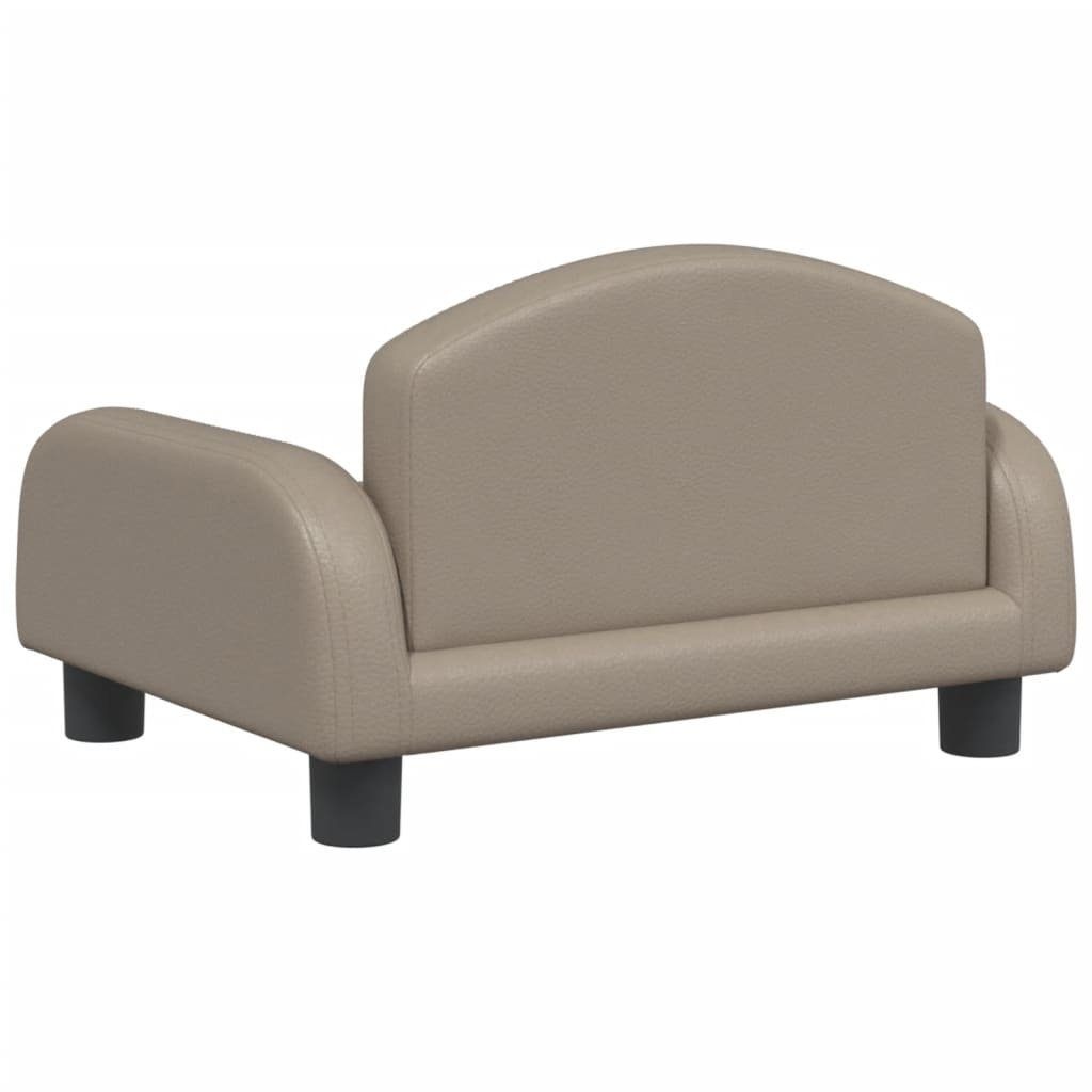 vidaXL Kindersofa Kindersofa Cappuccino-Braun 50x40x30 cm Kunstleder Kindercouch Kinderm