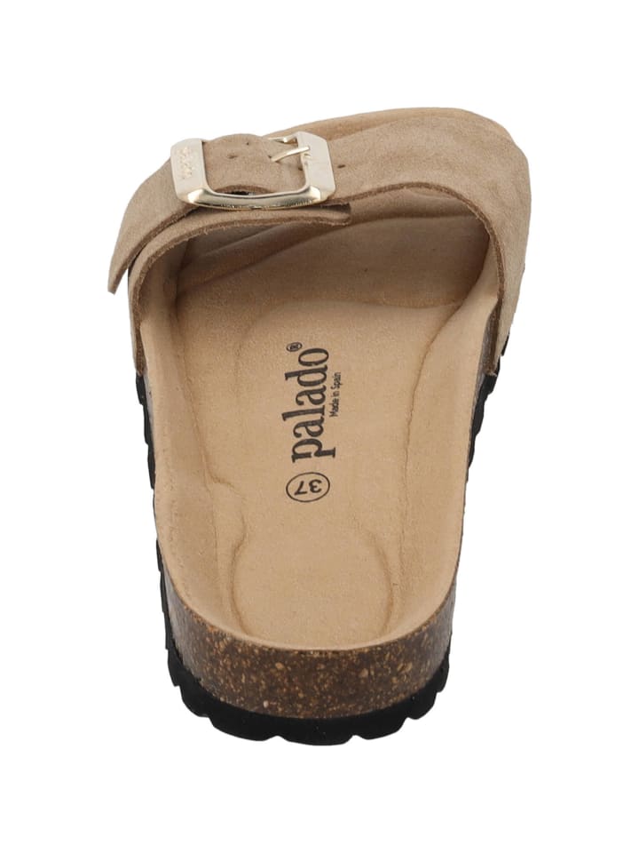 palado Pantoletten in beige velours günstig kaufen