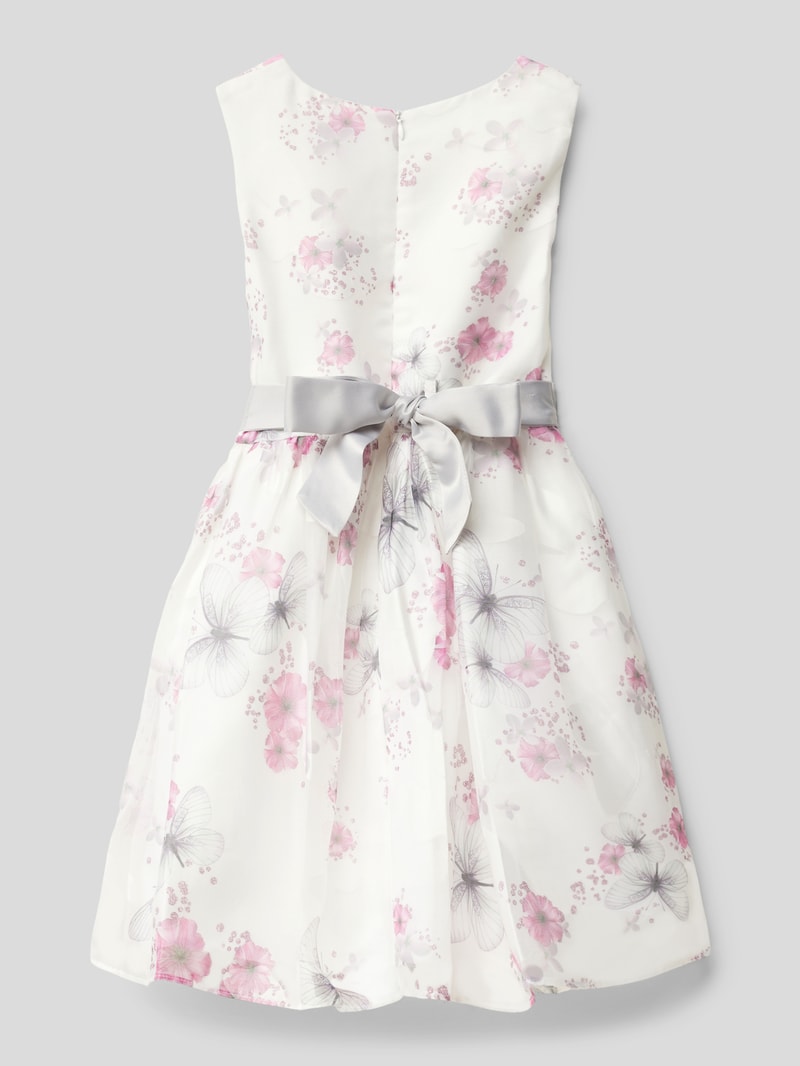 Kleid mit Allover-Muster in offwhite